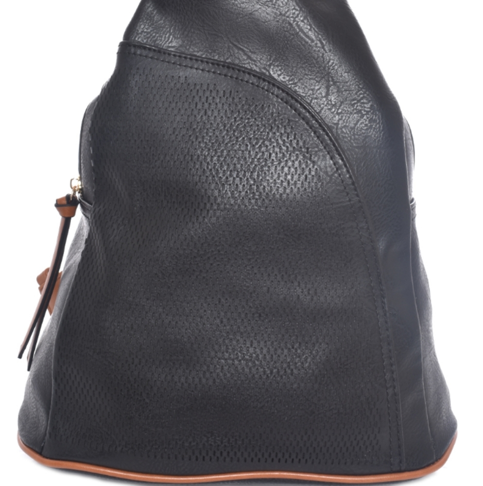 Perforation Leather Backpack